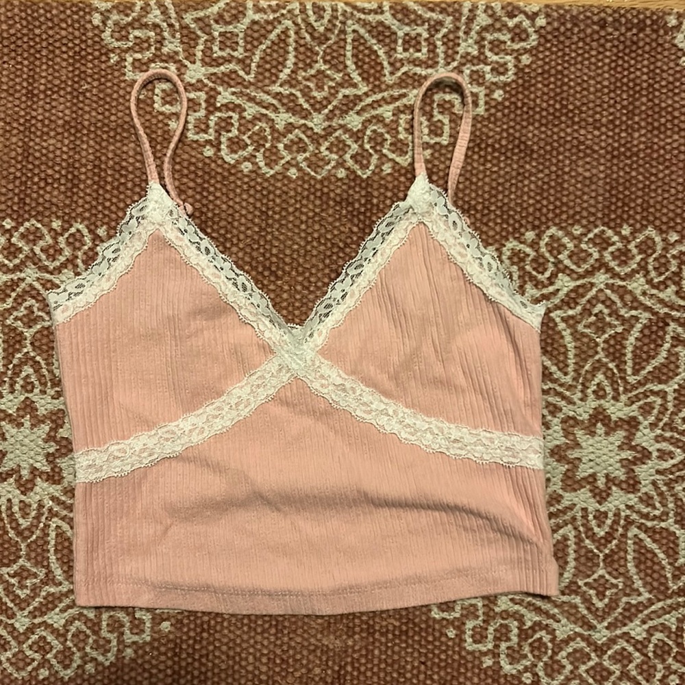 Laced cropped tank top from Aéropostale size small
